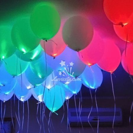 sparkling led balloon decoration