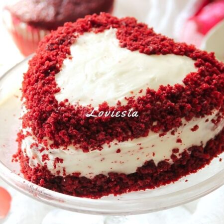 Red Velvet Heartshape Cake Delivery At Home