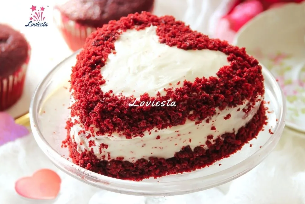Red Velvet Heartshape Cake Delivery At Home