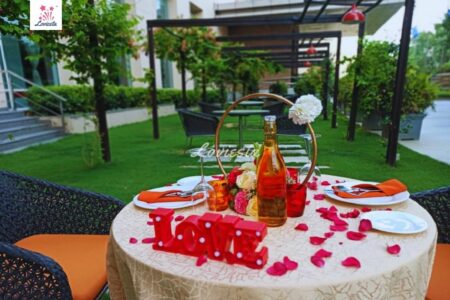Romantic Dinner in Garden At Hyatt Place Gurgaon