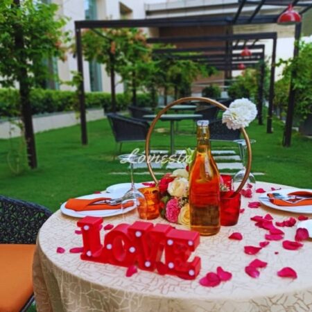 Romantic Dinner in Garden At Hyatt Place Gurgaon