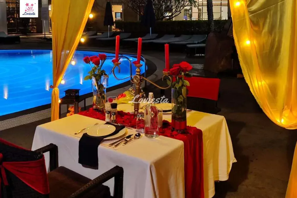 Private Poolside Dinner In Novotel Hyderabad