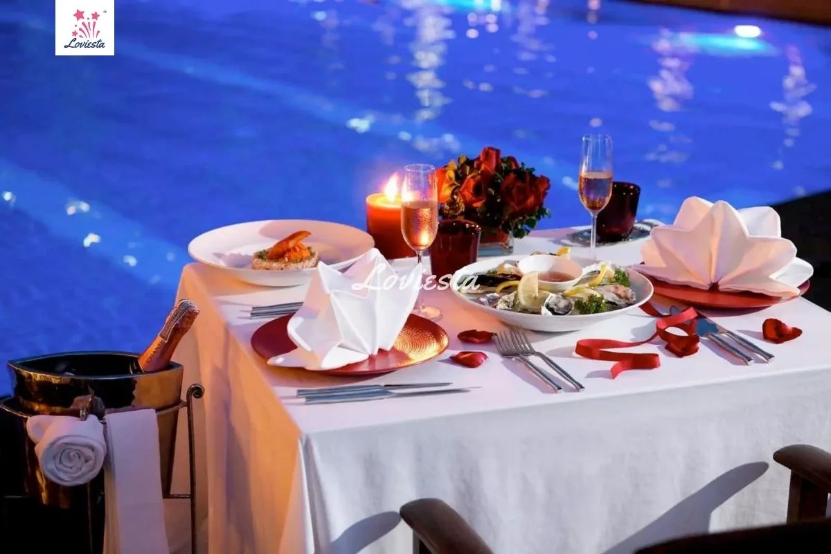 Romantic Dinner By The Poolside At Country Inn & Suites In Gurugram