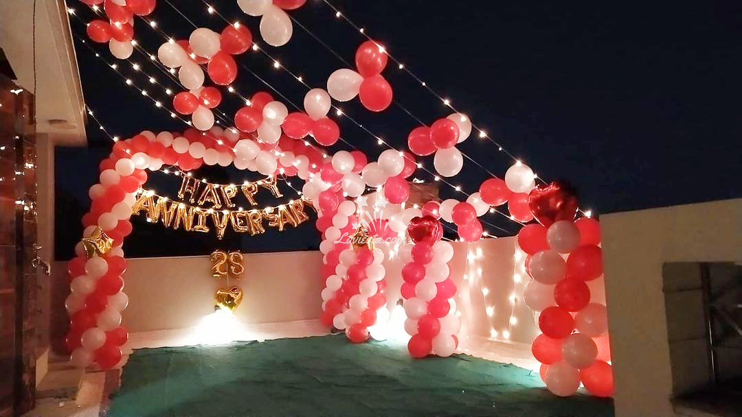 Terrace Decorations for Birthday, Anniversary at Home - Party Dost