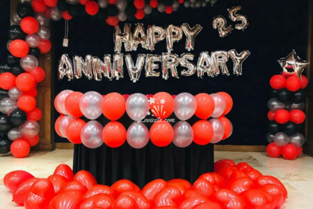 Happy Anniversary Theme Decoration At Home