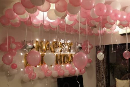 Surprise Balloon Decoration At Home