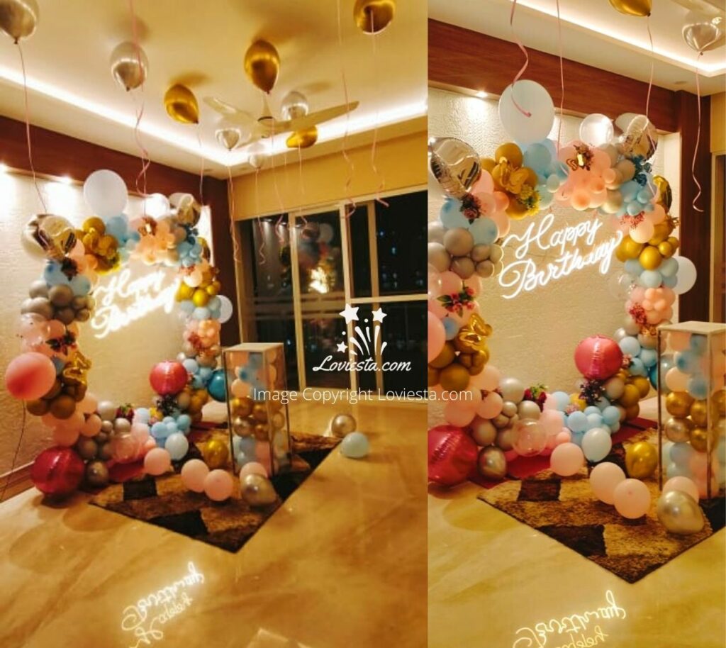 Balloon Ring Decoration For Home In Lucknow, UP - Loviesta