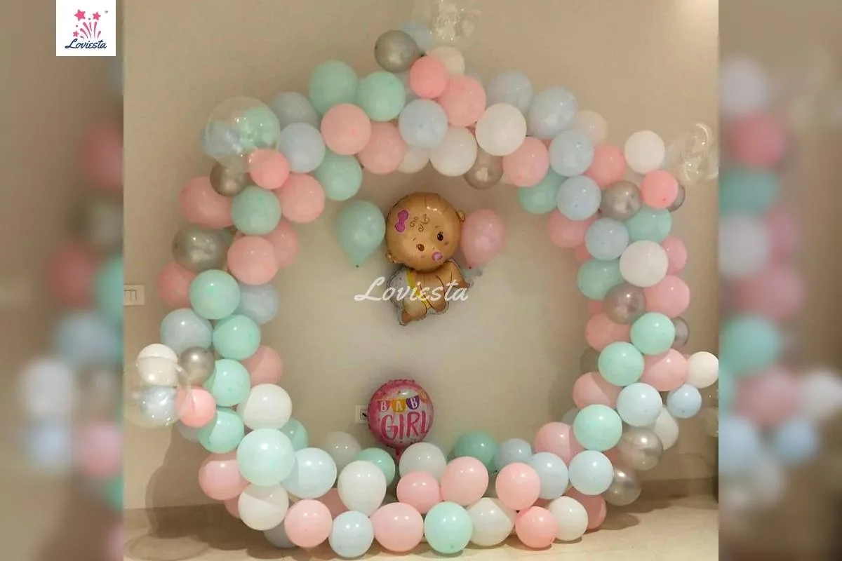 Baby Shower Balloon Ring Decoration For Home