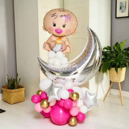 Baby Girl Welcome Balloon Bouquet