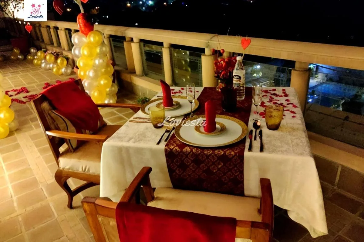 Private Balcony View Dinner Jaypee Continental Vasant