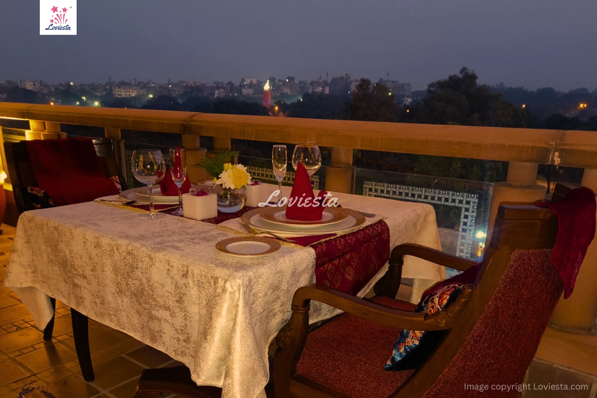 Private Candlelight Dinner In Balcony In South Delhi