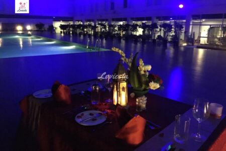Exquisite Poolside Candlelight Dinner in Whitefield, Bengaluru