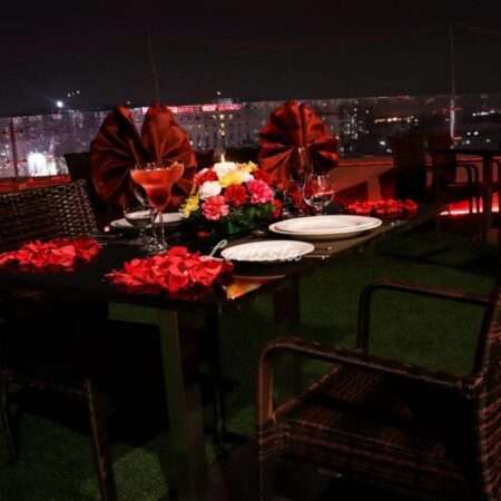 Rooftop candlelight dinner in bangalore