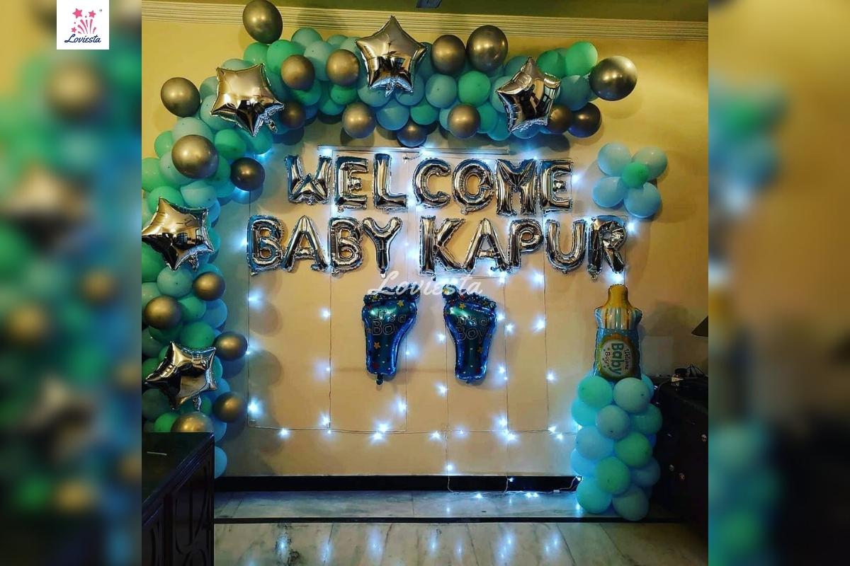 Party Propz Welcome Home Baby Decoration Kit - 47Pcs Welcome Baby Decoration  Kit Balloon, Cardstock, Swirls, Paper Banner with Foil Curtain for Baby  Shower / Welcome / Birthday Supplies Price in India -