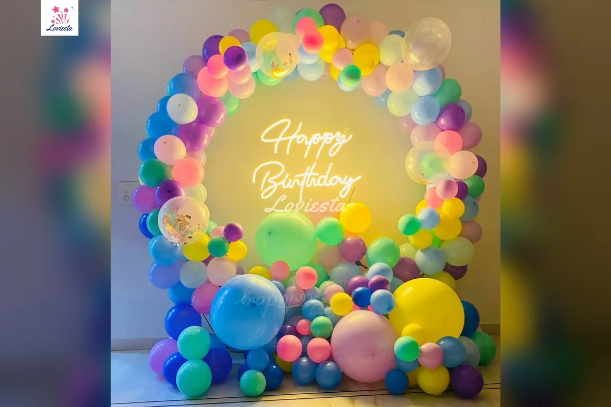 Colorful Pastel Balloon Ring Decoration