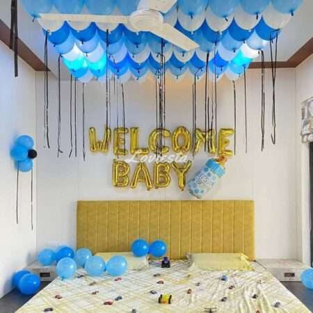 Elegant Welcome Baby Decoration At Home