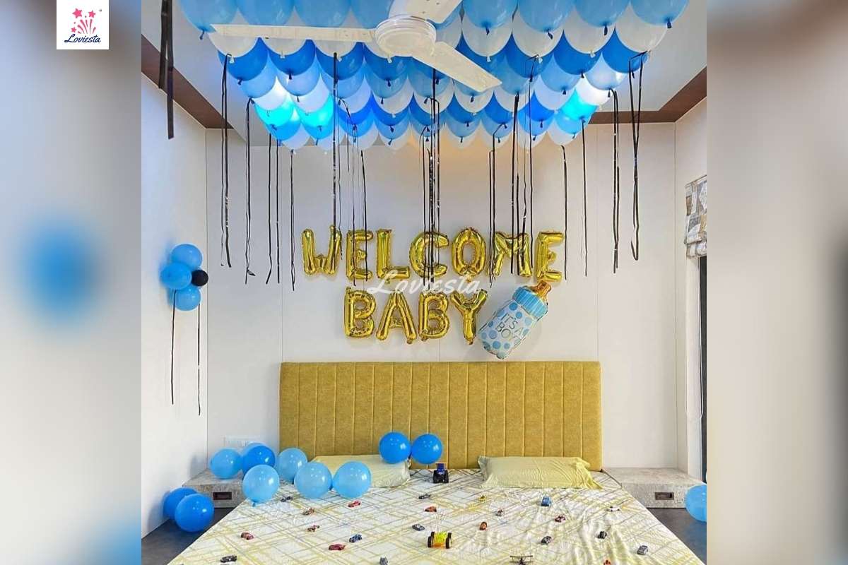Elegant Welcome Baby Decoration At Home