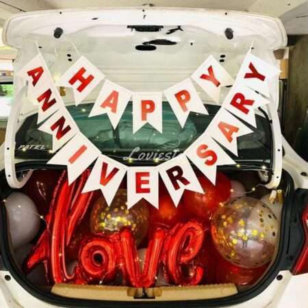 Happy Anniversary Car Boot Decoration Surprise