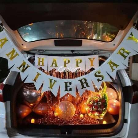 Sparkling Anniversary Car Boot Decoration Surprise