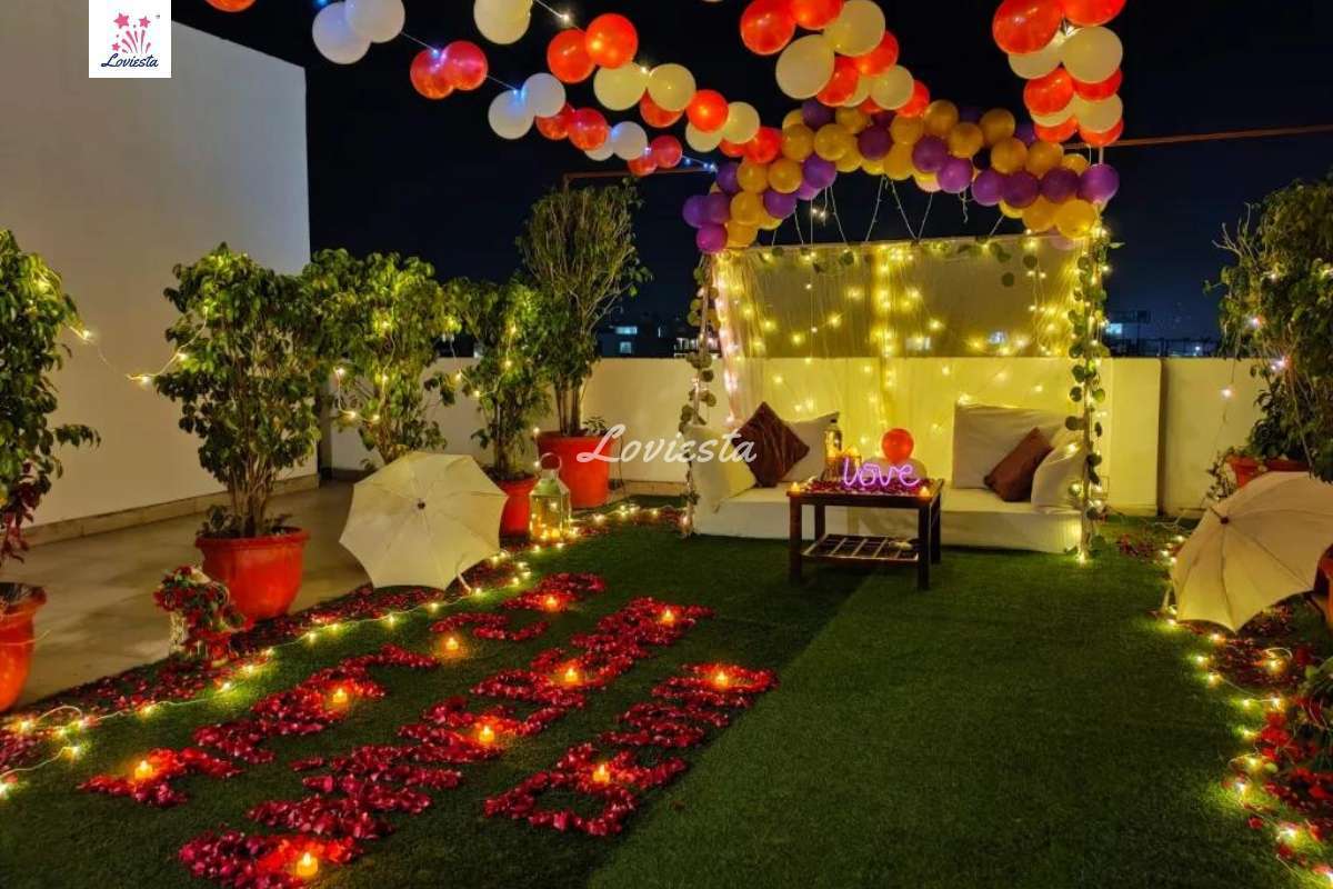 Whimsical Rooftop Cabana Candlelight Dinner In Gurugram