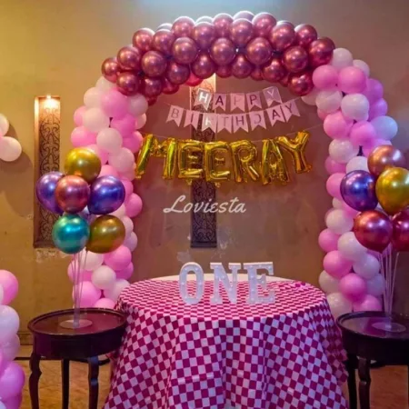 Balloon Arch Decoration For Birthday At Home