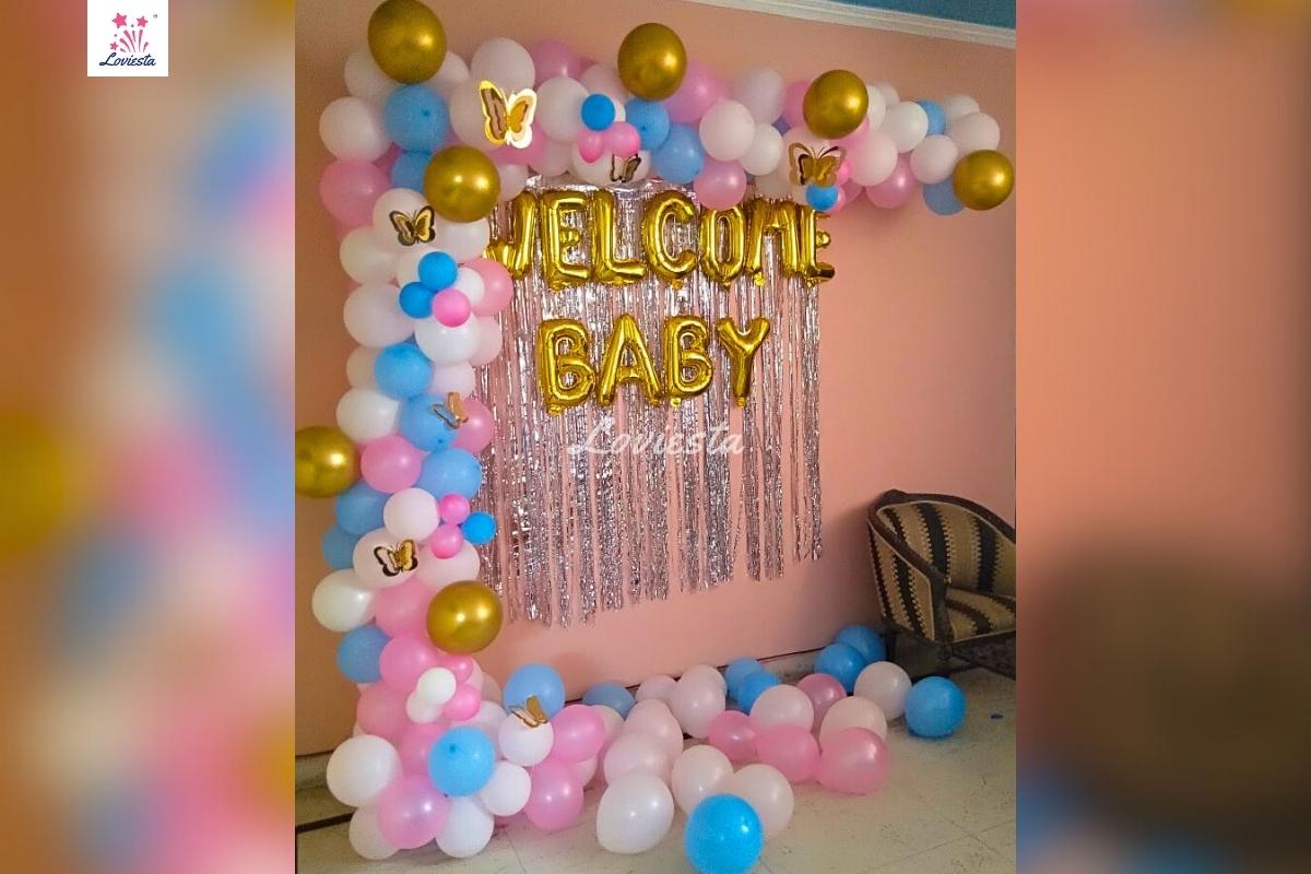 Cute Half Arch Welcome Baby Balloon Decoration