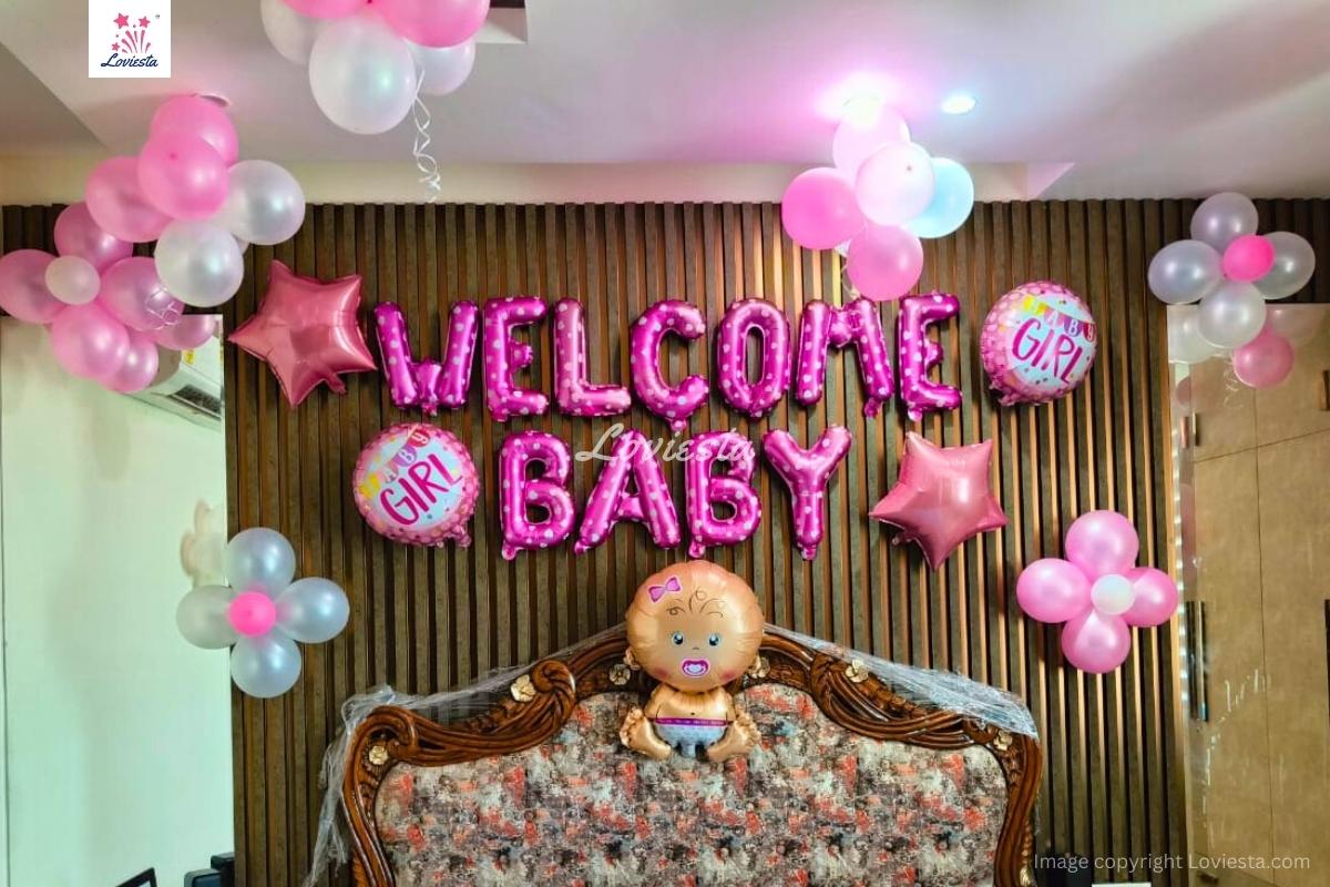 Charming Welcome Baby Decoration At Home