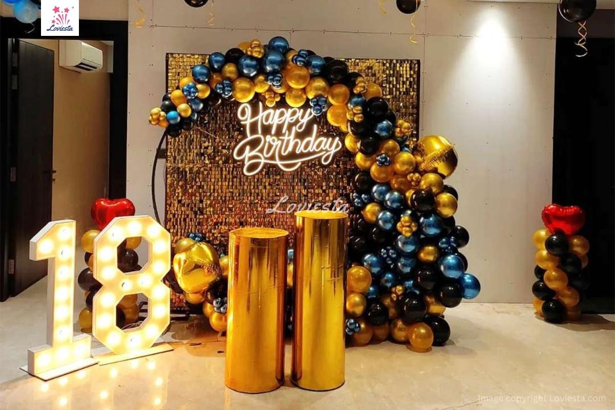 Premium 18th Birthday Surprise Decoration At Home