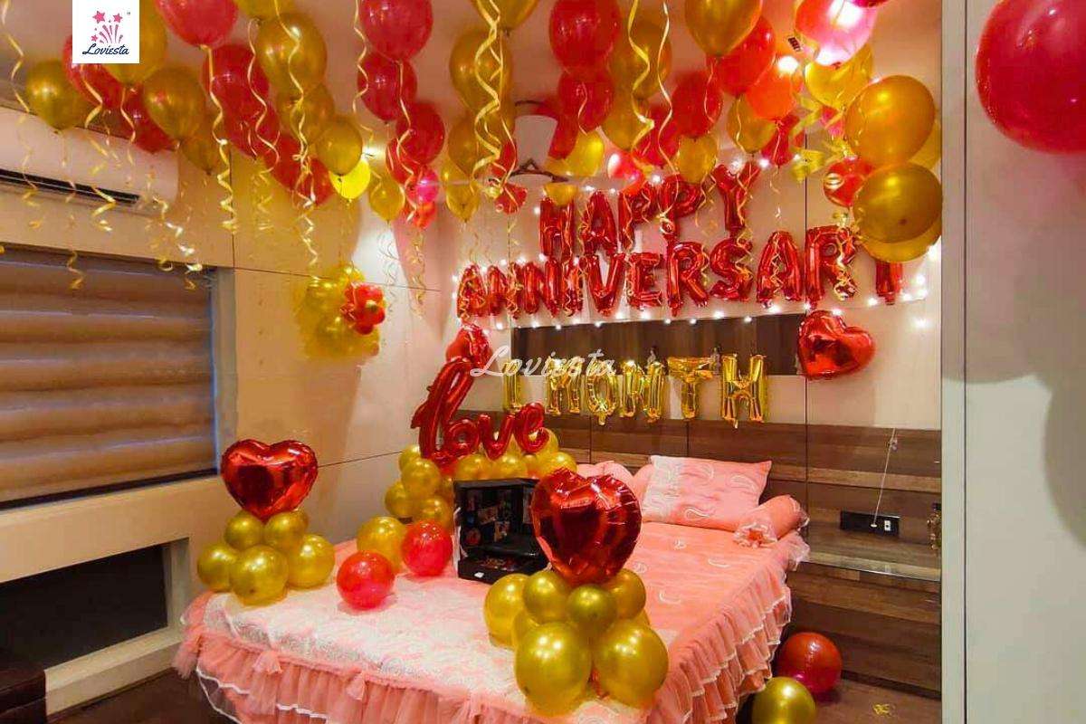 1st Month Anniversary Decoration At Home