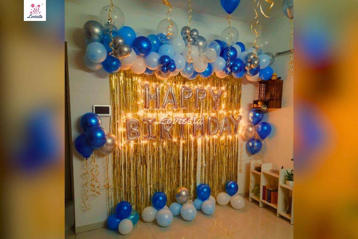 Balloon Wall Decoration For Birthday At Home