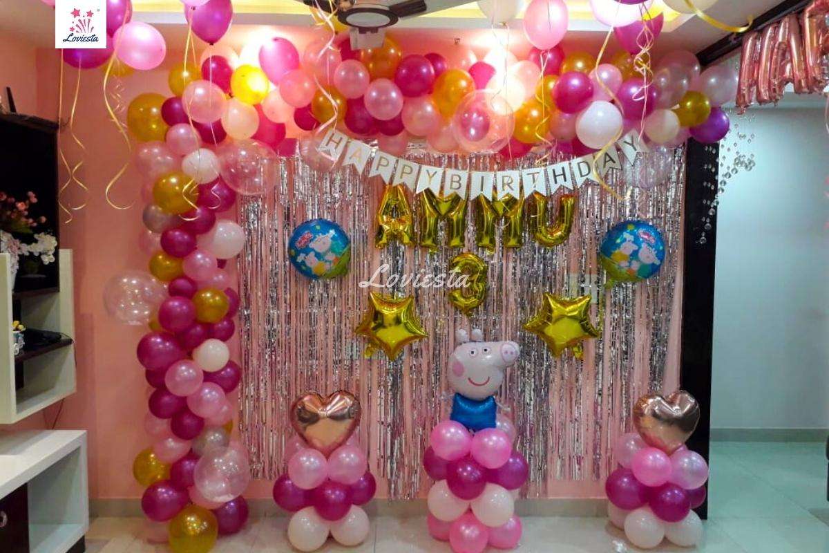 Peppa Pig Theme Decoration For Birthday
