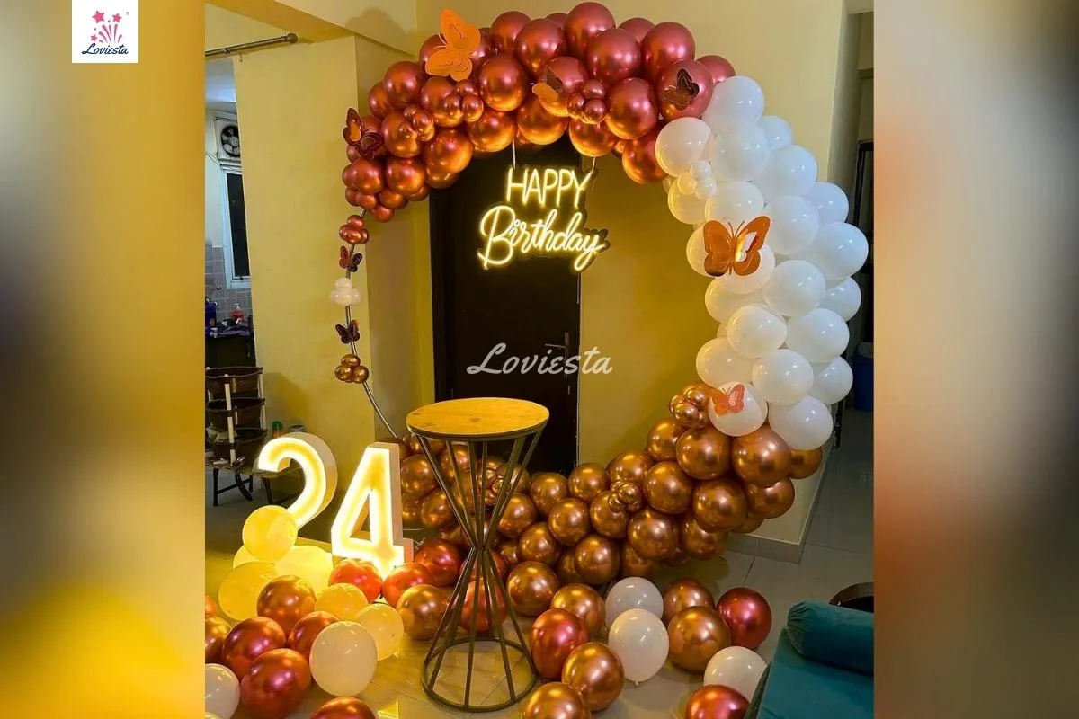 Premium Chrome Balloon Ring Decoration Fir Birthday