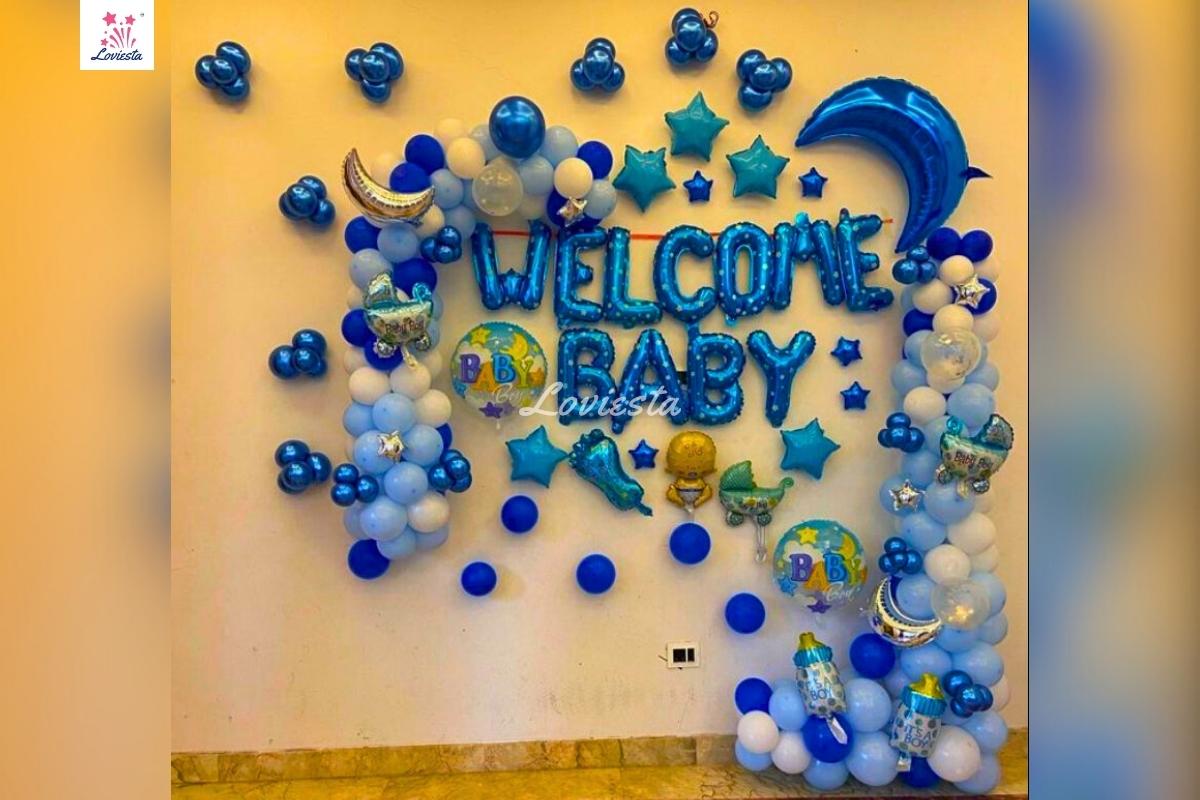 Star Theme Welcome Baby Boy Decoration At Home