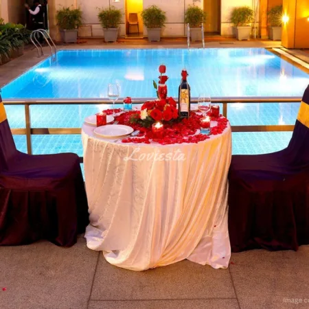 Open-Air Poolside Candlelight Dinner In Begumpet, Hyderabad