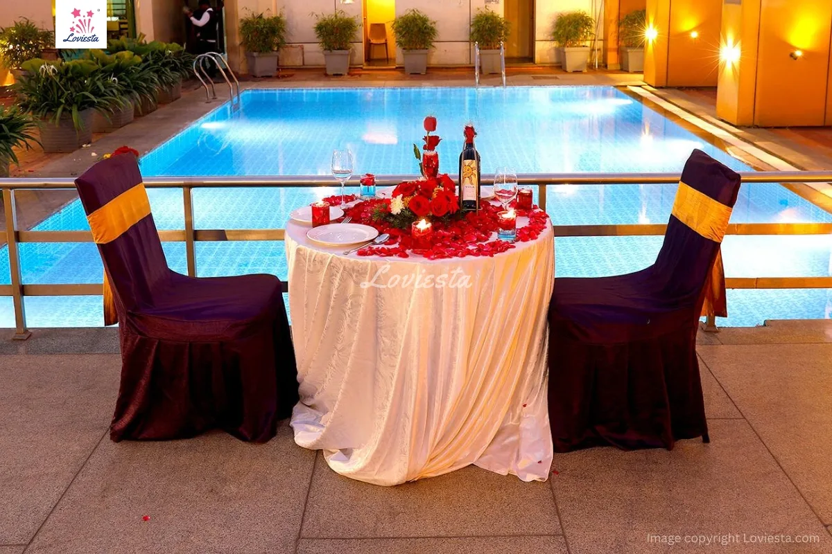 Open-Air Poolside Candlelight Dinner In Begumpet, Hyderabad